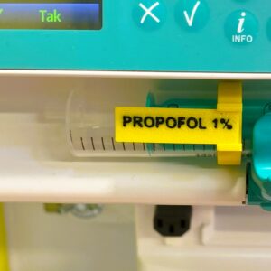 Etykieta na strzykawkę Propofol 1% 1szt. 5ml, 10ml, 20ml, 50ml